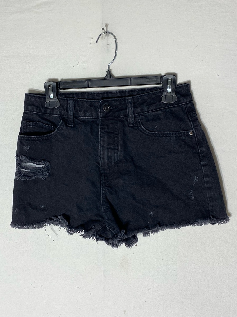 NOBO No Boundaries Black Distressed Denim Shorts 7 Festival Boho Retro